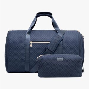 Convertible Quilted Travel Garment Duffle Bag